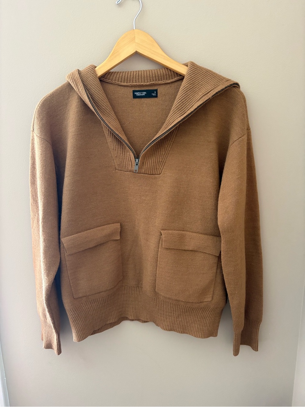 Women's Simply Vera Vera Wang Half-Zip Sweater Pullover Sz Small - Picture 8 of 10